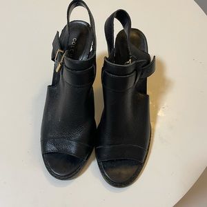 Cole haan black bootie heels size 7